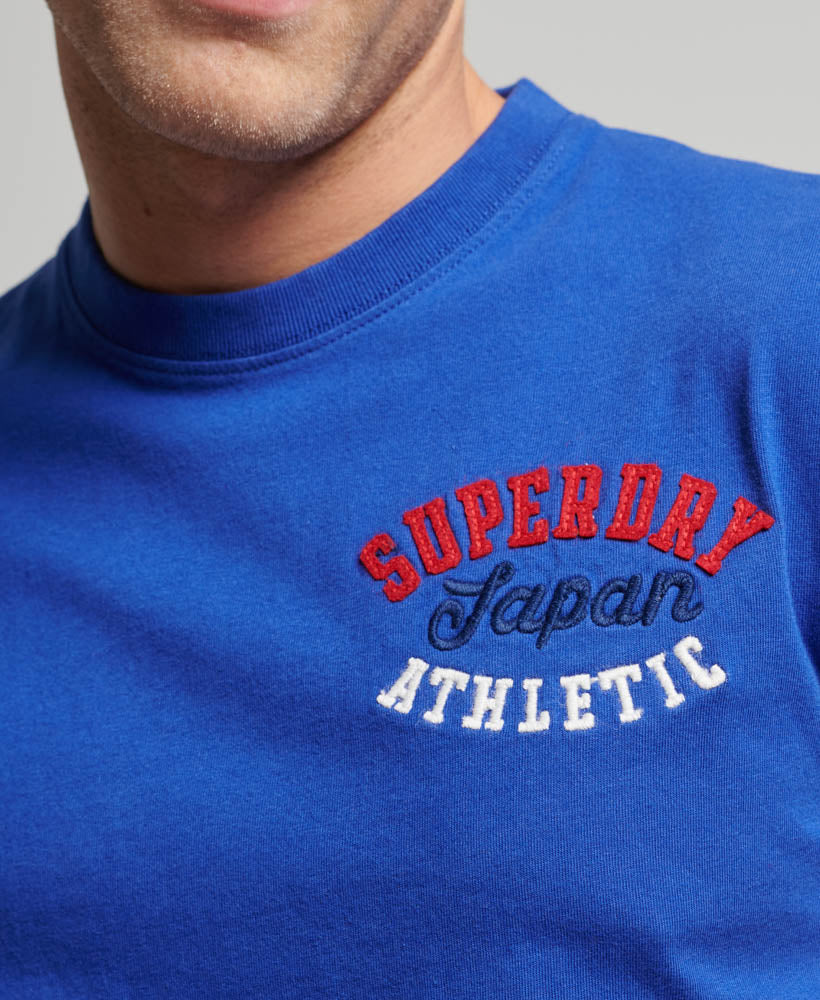 Embroidered Superstate Athletic Logo T-Shirt - Regal Blue - Superdry Singapore