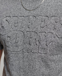 Cooper Classic Embossed T-Shirt - Karst Mega Black Grit - Superdry Singapore