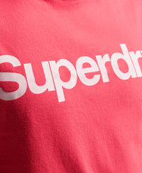 Organic Cotton Core Logo Graphic T-Shirt - Active Pink - Superdry Singapore