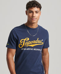 Vintage Scripted College T-Shirt - Nautical Navy
