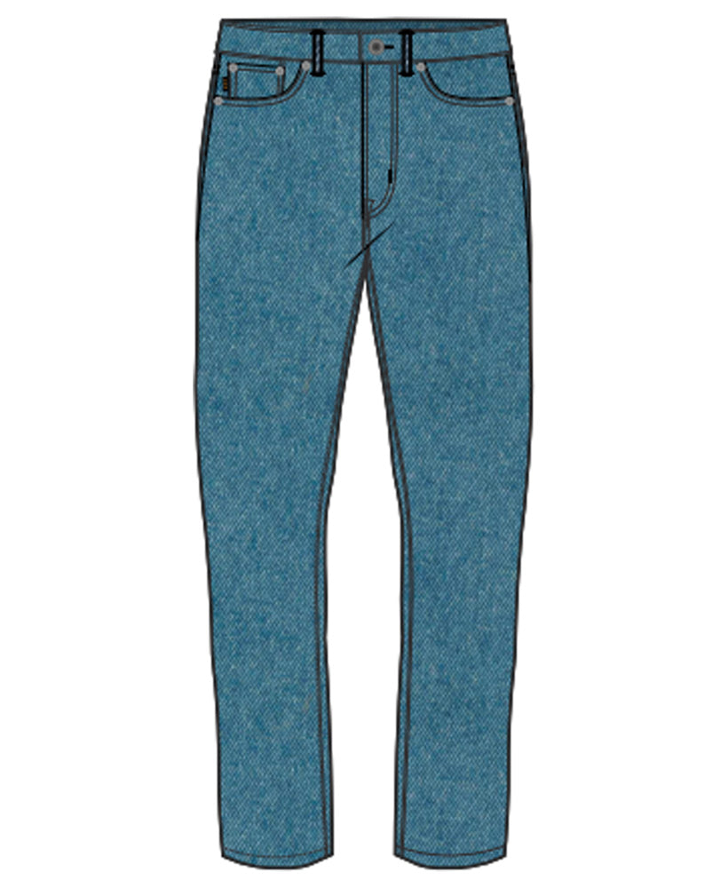 Organic Cotton Slim Jeans - Atlantic Bright Blue Rip - Superdry Singapore