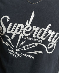 Vintage Merch Store T-Shirt - Light Back In Black - Superdry Singapore
