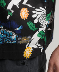 Short Sleeve Hawaiian Shirt - Aya Black Floral - Superdry Singapore