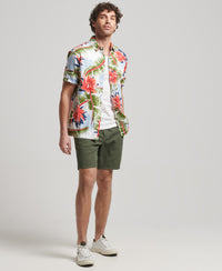 Short Sleeve Hawaiian Shirt - Optic Banana Leaf - Superdry Singapore
