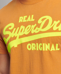 Vintage Logo Neon T-Shirt - Sudan Brown - Superdry Singapore