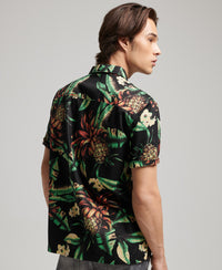 Short Sleeve Hawaiian Shirt - Black Pineapples - Superdry Singapore