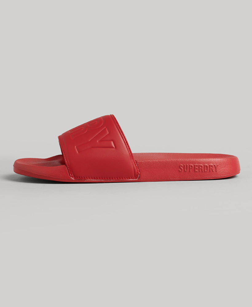 Code Core Pool Sliders - Risk Red/Optic - Superdry Singapore
