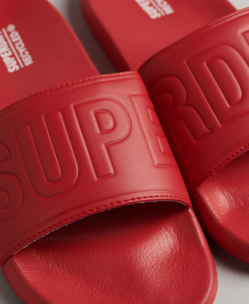 Code Core Pool Sliders - Risk Red/Optic - Superdry Singapore