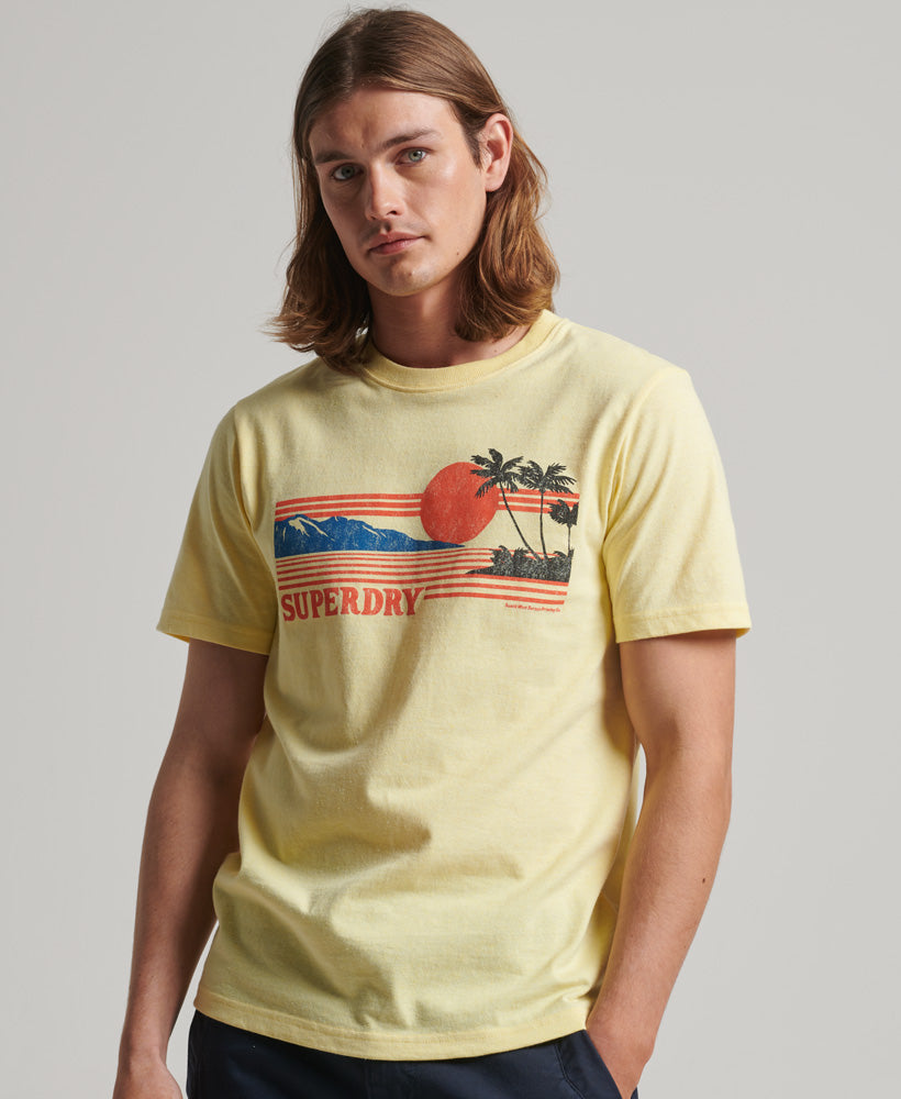 Vintage Great Outdoors T-Shirt - Laguna Yellow Marl - Superdry Singapore