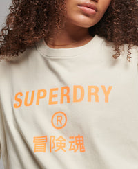 Organic Cotton Core Sport T-Shirt - Pelican Beige - Superdry Singapore