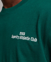 Code Athletic Club Embroidered T-Shirt - Green - Superdry Singapore
