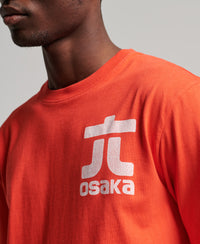 Code Osaka Logo T-Shirt - Sunset Red - Superdry Singapore