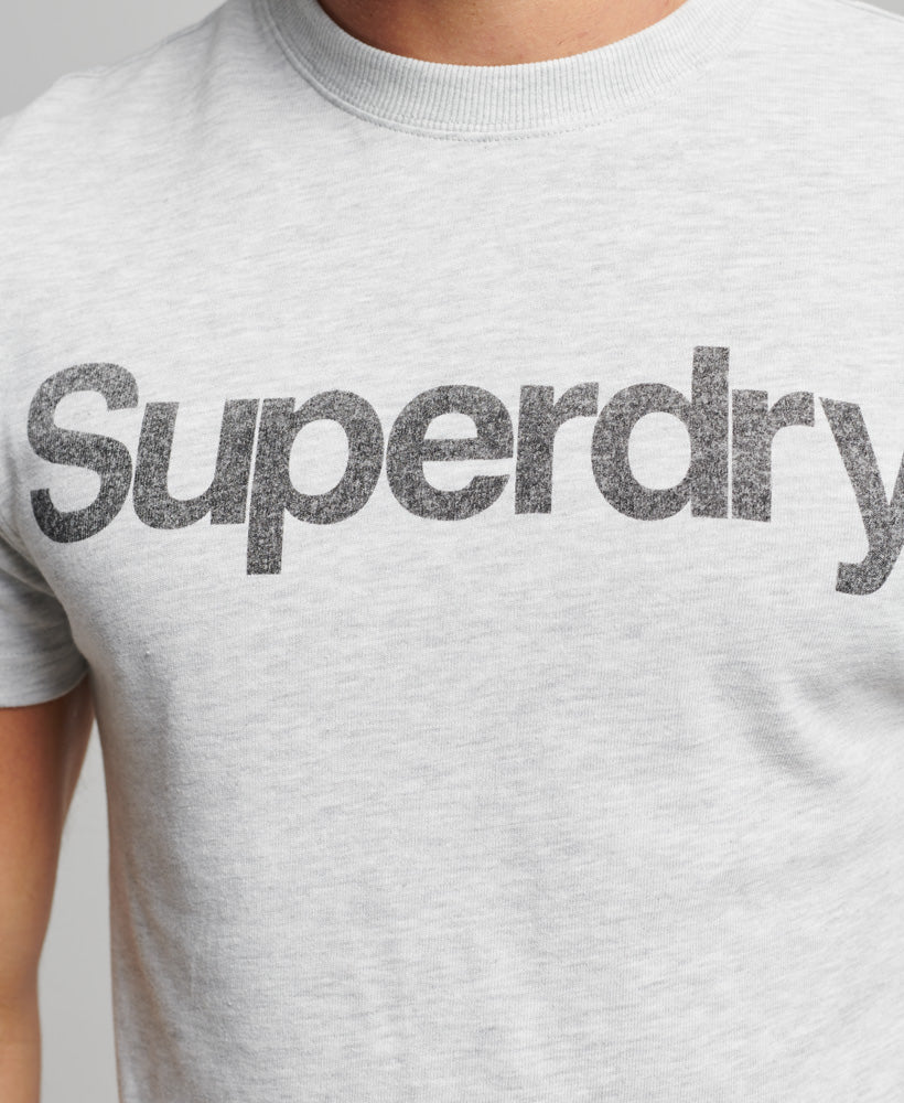 Vintage Core Logo Classic T-Shirt - Chalkstone Grit - Superdry Singapore