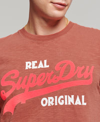 Vintage Logo Real Original Overdyed T-Shirt - Ketchup - Superdry Singapore