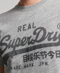 Vintage Logo T-Shirt - Athletic Grey Marl - Superdry Singapore
