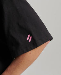 Organic Cotton Core Sport T-Shirt - Black/Pink - Superdry Singapore