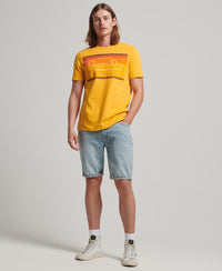 Vintage Logo Cali T-Shirt - Desert Ochre Yellow Marl - Superdry Singapore