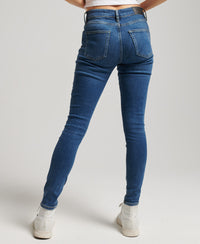 Organic Cotton Vintage Mid Rise Skinny Jeans - Fulton Vintage Blue - Superdry Singapore