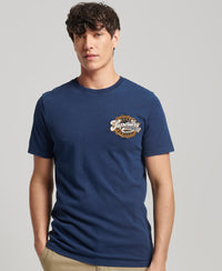 Vintage Scripted College T-Shirt - Supermarine Navy - Superdry Singapore