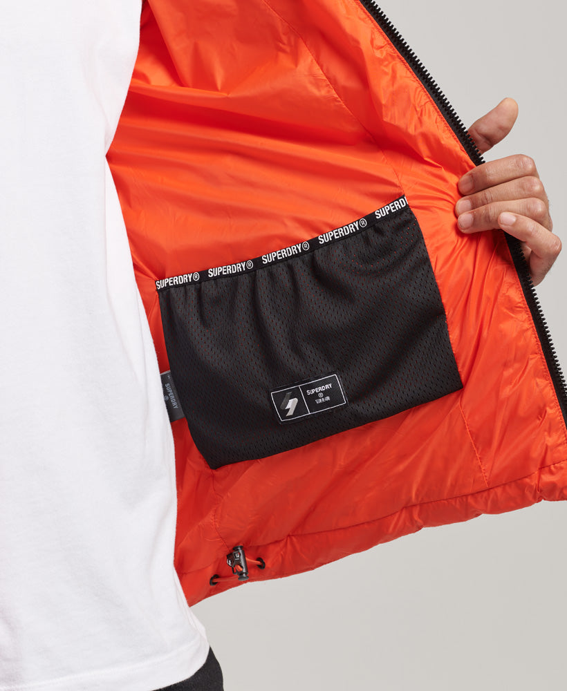 Hooded Fuji Sport Padded Jacket - Bold Orange - Superdry Singapore