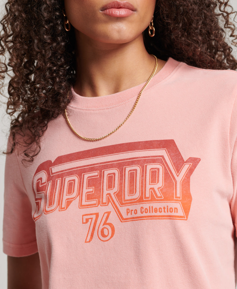 Vintage Shadow T-Shirt - Burnt Coral - Superdry Singapore