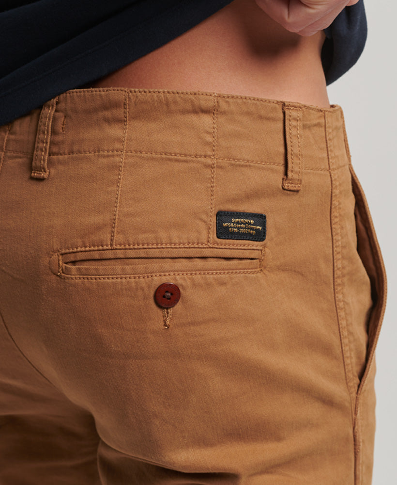 Officers Slim Chino Trousers - Sandstone - Superdry Singapore