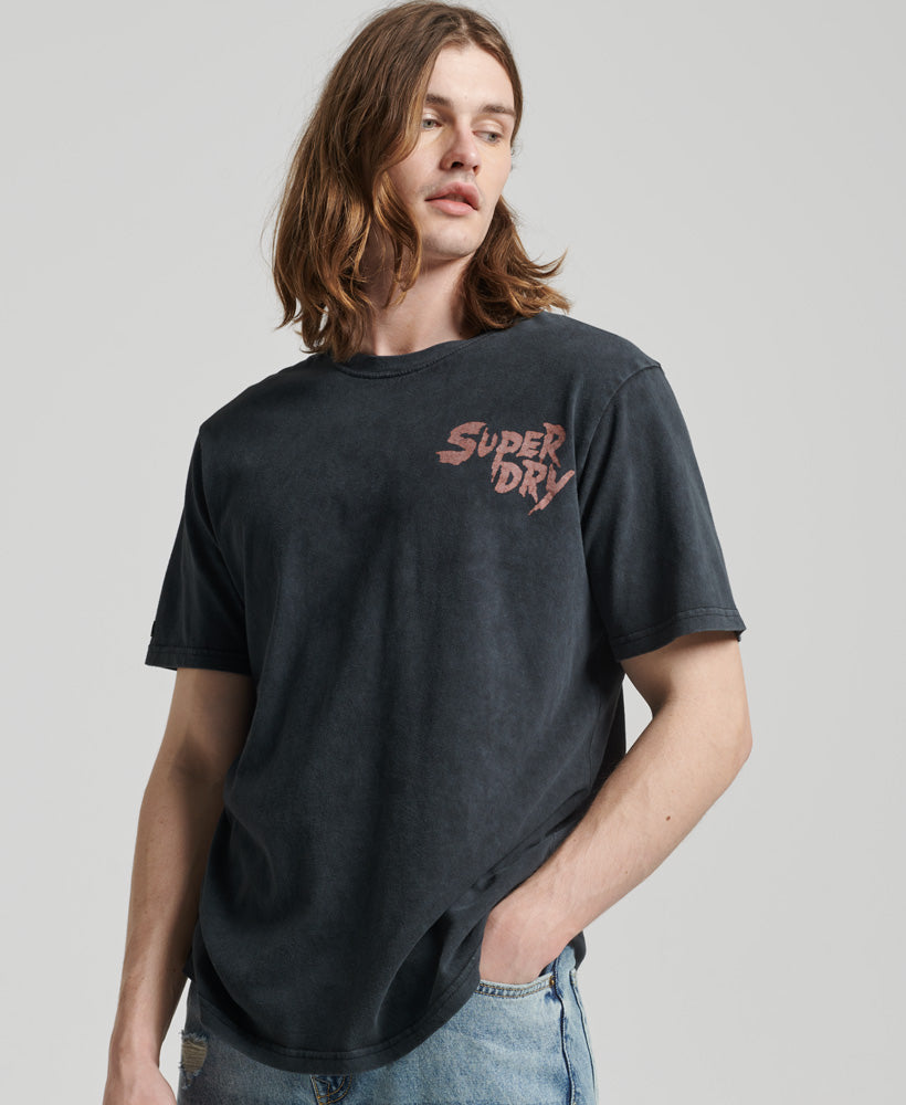 Lo-Fi Flyer T-Shirt - Heavy Back In Black - Superdry Singapore