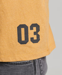 Organic Cotton Vintage Logo Raglan T-Shirt - Ochre Yellow Marl/Black - Superdry Singapore