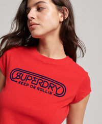 Vintage Roll With It T-Shirt - Varsity Red - Superdry Singapore