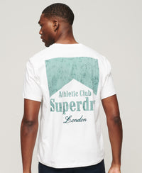 Athletic Club Graphic T-Shirt - Brilliant White - Superdry Singapore