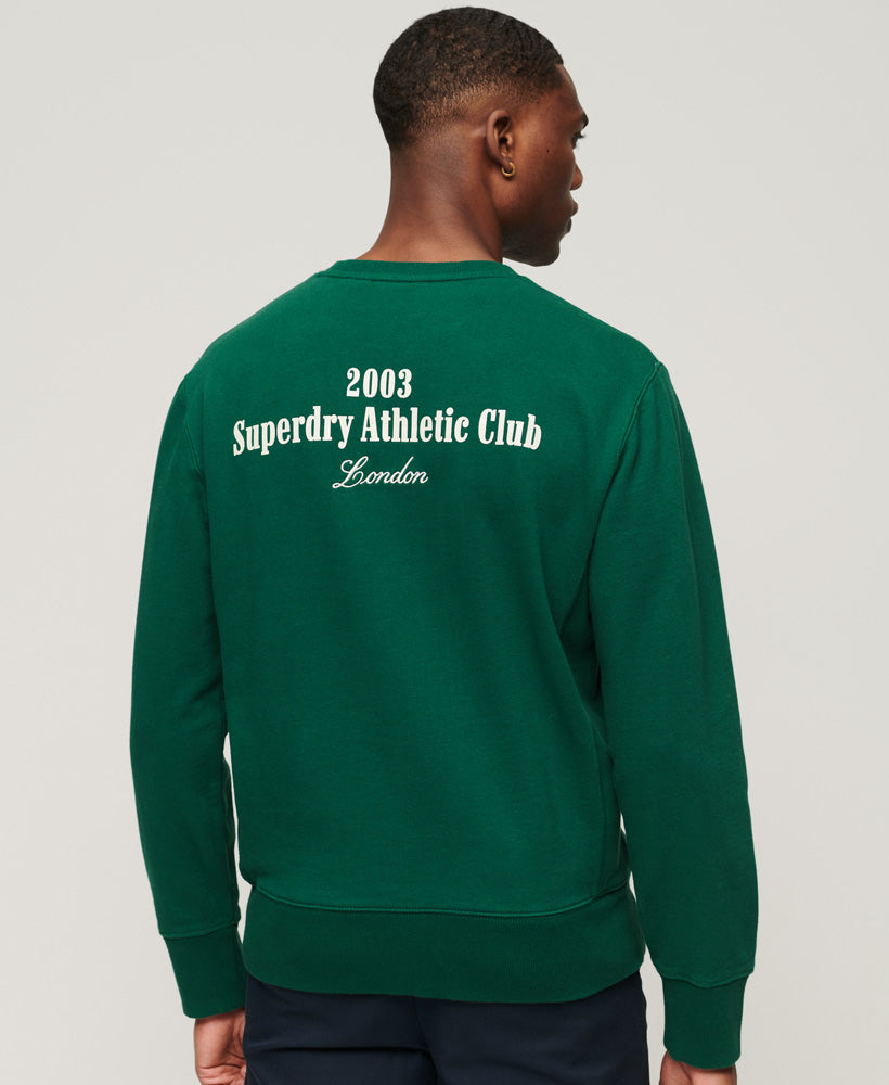 Code Athletic Club Crew Sweatshirt - Green - Superdry Singapore