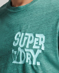 Vintage Travel Sticker T-Shirt - Cool Green - Superdry Singapore