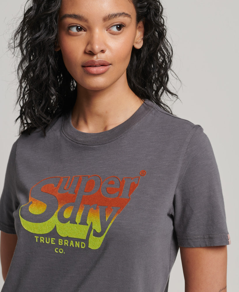 Vintage Shadow T-Shirt - Charcoal - Superdry Singapore