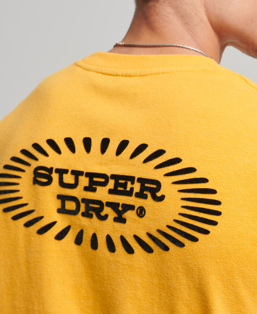 Vintage Record Label T-Shirt - Springs Yellow - Superdry Singapore