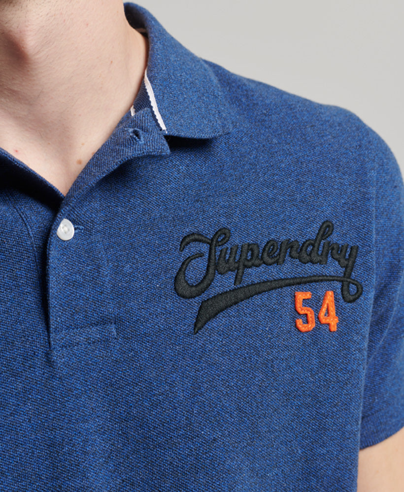 Superstate Polo Shirt - Bright Blue Marl - Superdry Singapore