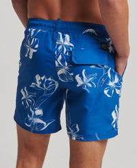 Hawaiian Swim Shorts - Mono Hibiscus Cobalt - Superdry Singapore