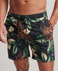 Hawaiian Swim Shorts - Black Pineapples - Superdry Singapore