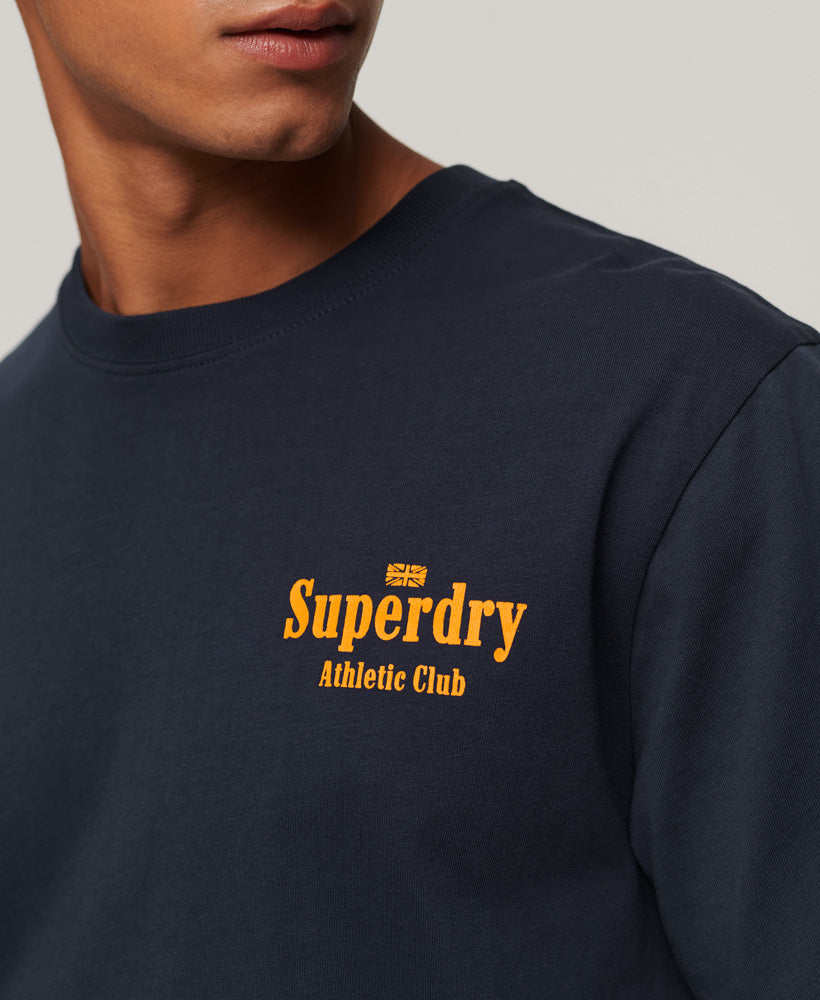 Athletic Club Graphic T-Shirt - Rich Navy - Superdry Singapore
