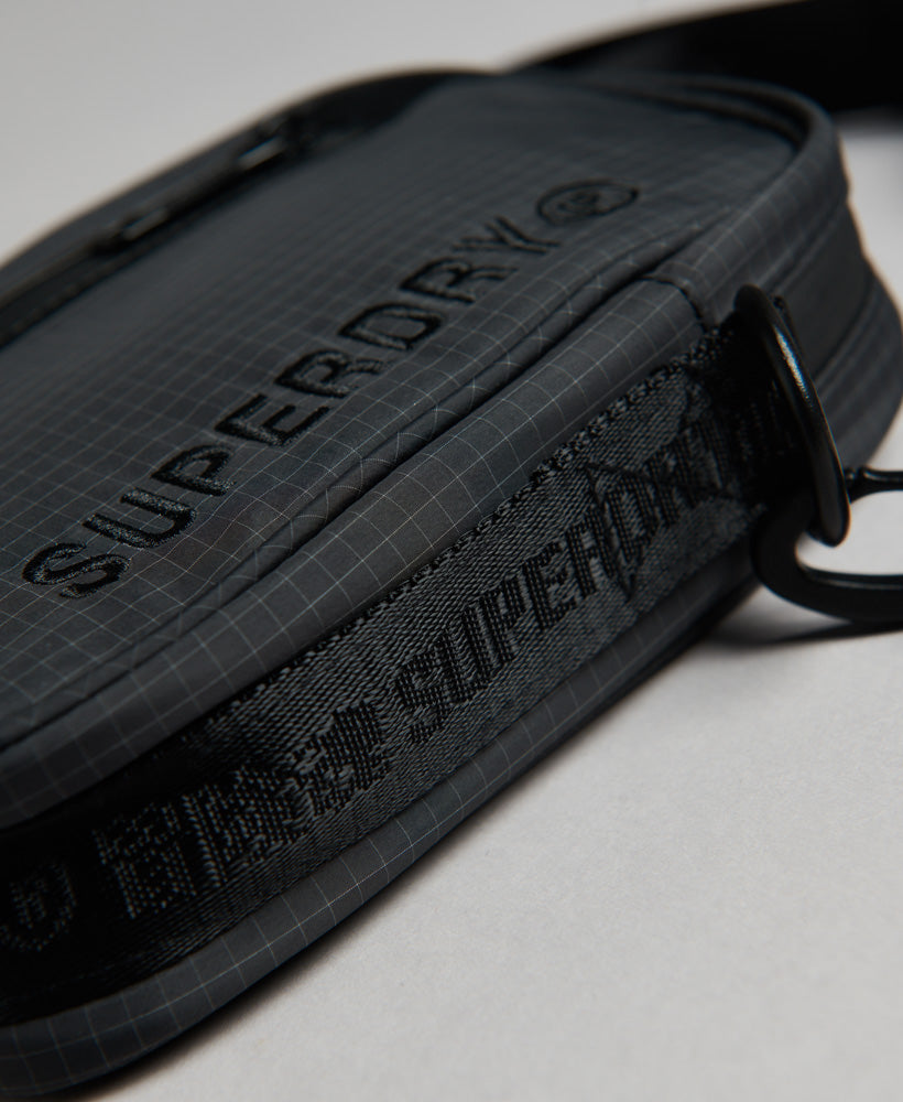 Stash Bag - Football Grid Black - Superdry Singapore