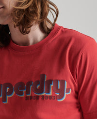 Terrain Logo Print Relaxed Fit T-Shirt - Soda Pop Red - Superdry Singapore