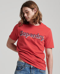 Terrain Logo Print Relaxed Fit T-Shirt - Soda Pop Red - Superdry Singapore
