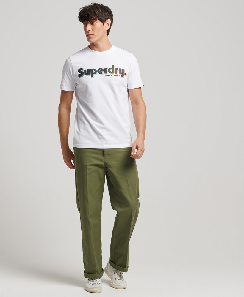 Terrain Logo Print Relaxed Fit T-Shirt - Optic - Superdry Singapore