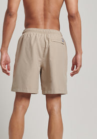 Code Applique 19 inch Recycled Swim Short - Winter Twig Beige - Superdry Singapore
