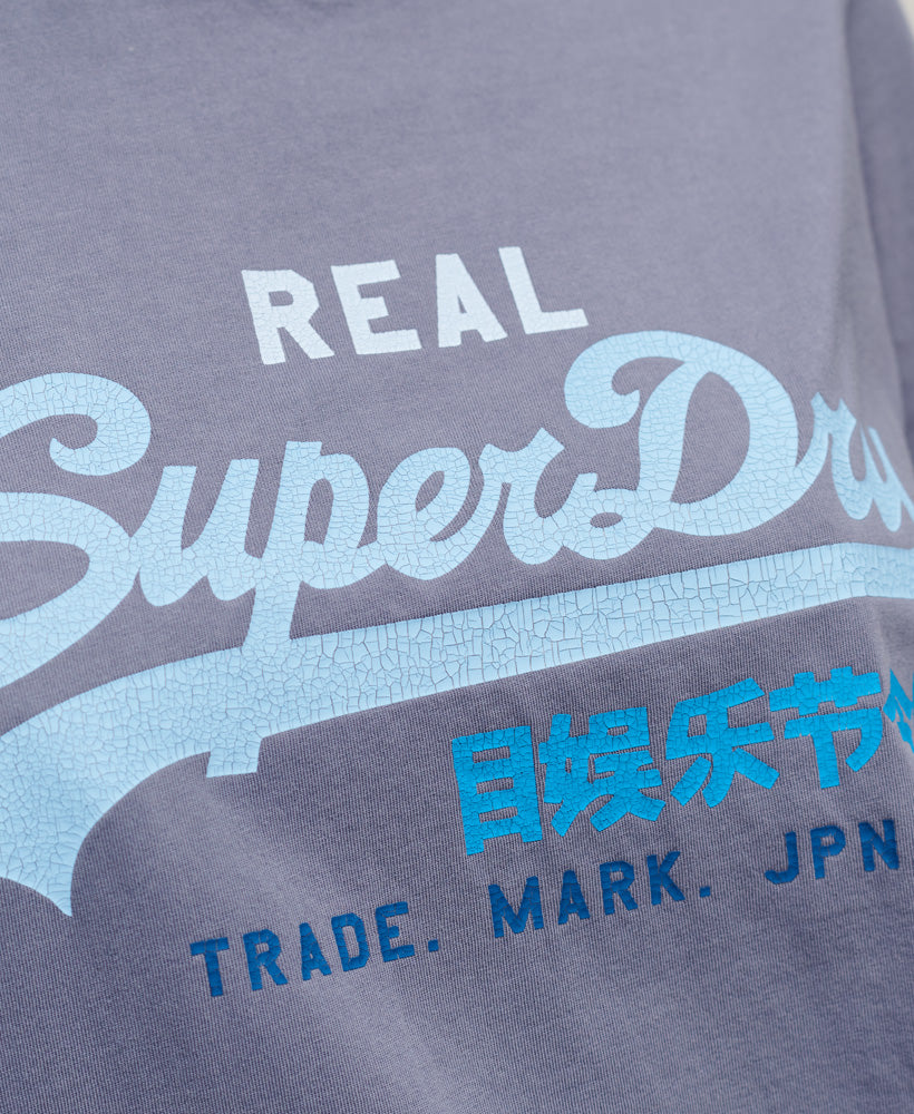 Vintage Logo Overdyed T-Shirt - Patriot Blue - Superdry Singapore