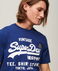 Vintage Logo Store Classic T-Shirt - Supermarine Navy - Superdry Singapore