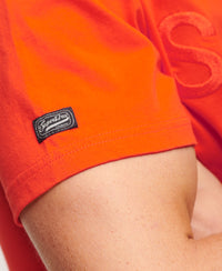 Tonal Embroidered Logo T-Shirt - Flare Orange - Superdry Singapore