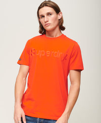 Tonal Embroidered Logo T-Shirt - Flare Orange - Superdry Singapore
