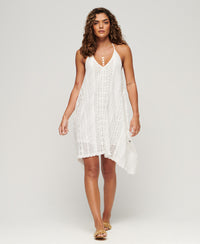 All Lace Midi Dress - Off White - Superdry Singapore