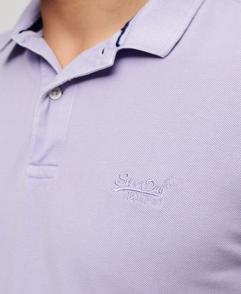 Destroyed Polo Shirt - Light Lavender Purple - Superdry Singapore