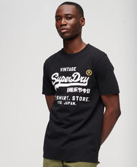 Vintage Logo Store Classic T-Shirt - Black - Superdry Singapore